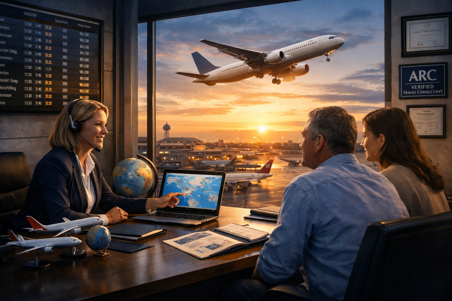 Commercial Jet in Flight